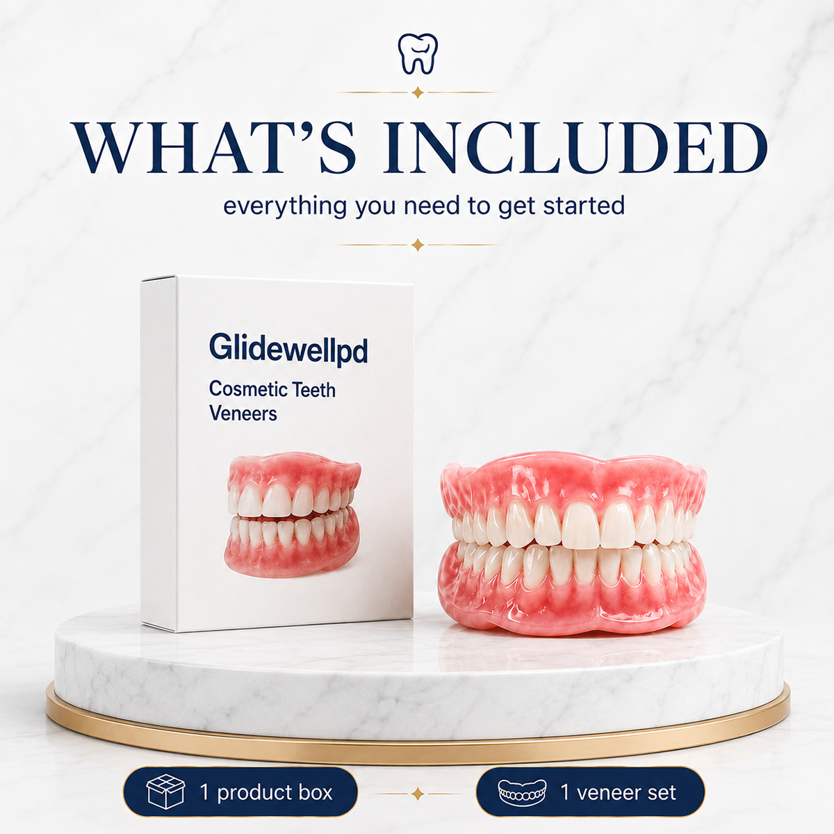Natural-Looking Full-Cover Cosmetic Dentures