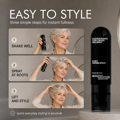 ✨Fluffy Hair Shaping Spray, Peach Scent Volumizing Hair Mist for Long Wear Hold